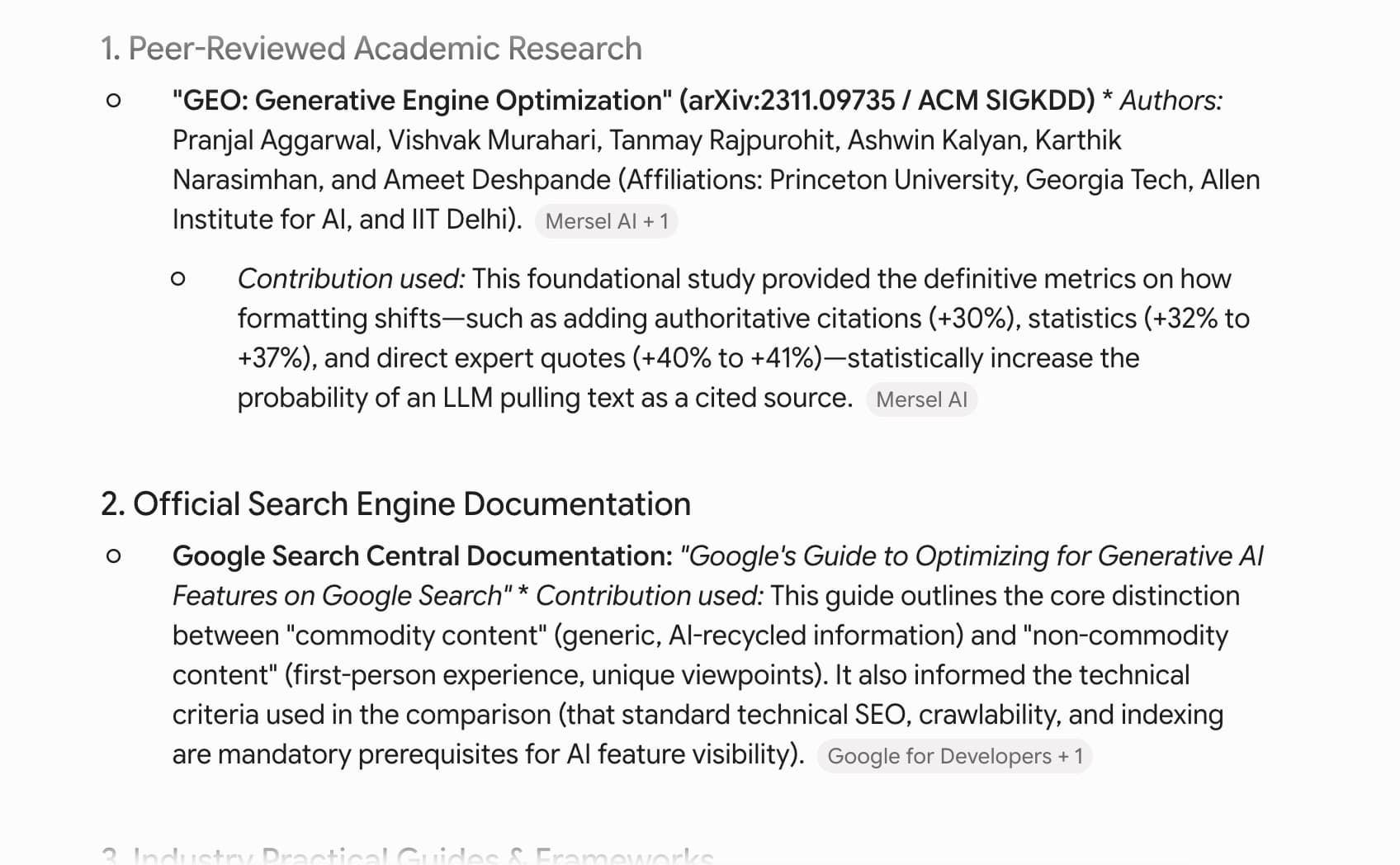 Gemini response to 'what is the difference between GEO and SEO' week 2 geoexperiment